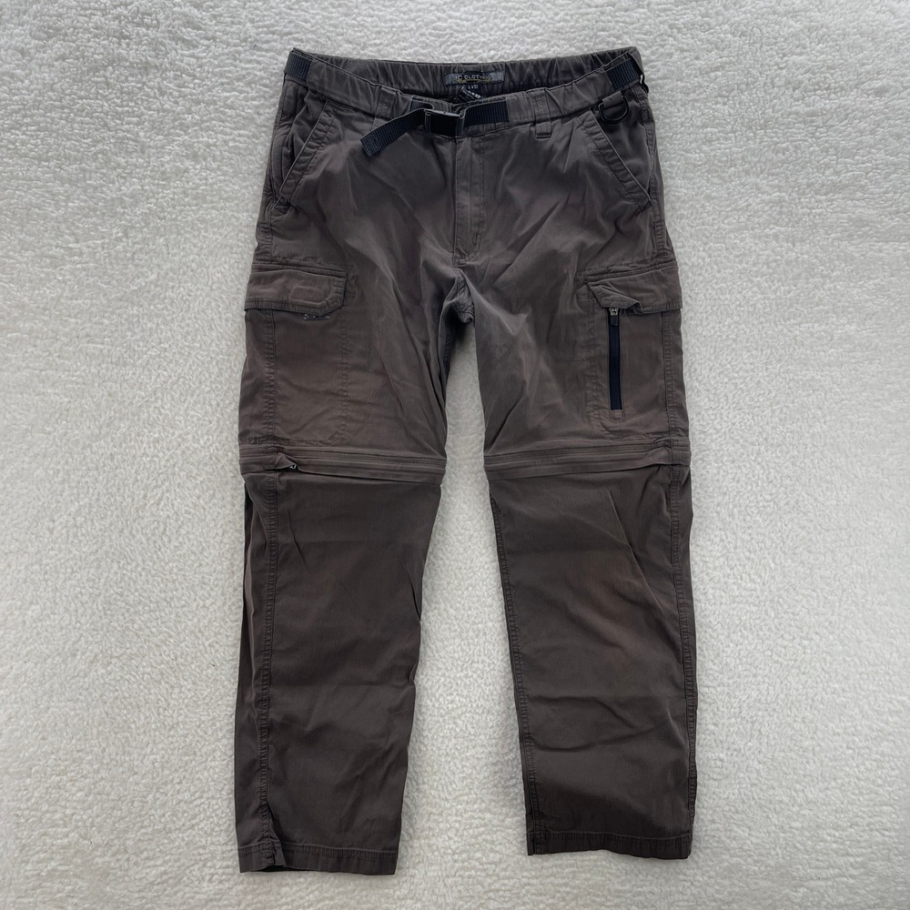 BC Clothing Pants Mens L 36x32 Convertible Cargo Brown Zip Off Hiking Outdoor
